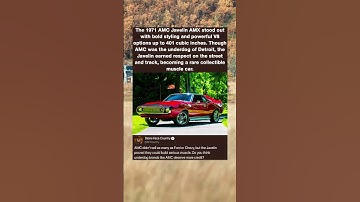 The 1971 AMC Javelin AMX stood out with bold styling and powerful V8 options up to 401 cubic inches.