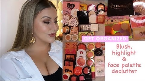 MAKEUP DECLUTTER SERIES | Day #4 Blush, Highlight & face palettes (MY FAV) #declutter