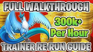 PokeMMO Articuno Trainer Rerun Route - Full Walkthrough Guide - Money Making  2026