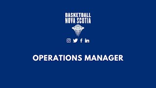 Basketball nova scotia - operations manager