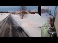 Snowplow stuck in ditch. Plowing slush. Vlog #4