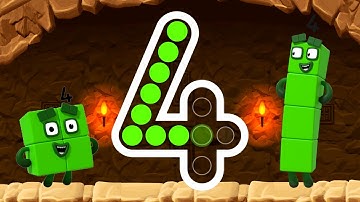 Numberblocks 4 Number Magic Run - Meet the Number Four with Numberblocks | CBeebies Go Explore Game