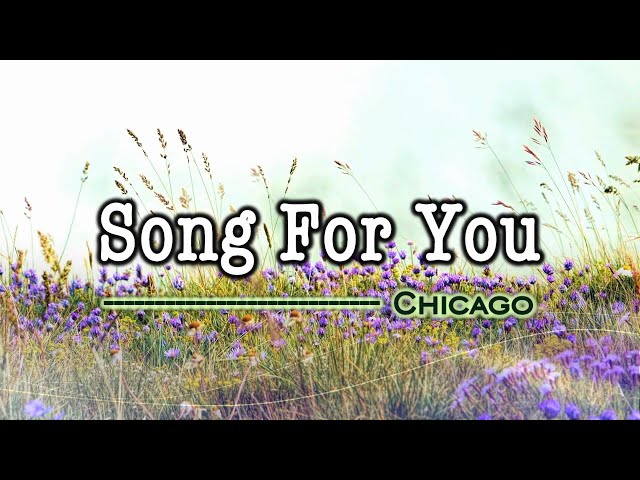Song For You - KARAOKE VERSION - as popularized by Chicago class=