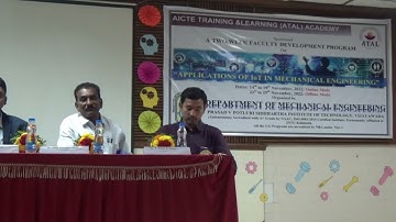 Atal FDP, Inaugural, Offline Applications of IoT in Mechanical Engineering, Day 1 PVPSIT