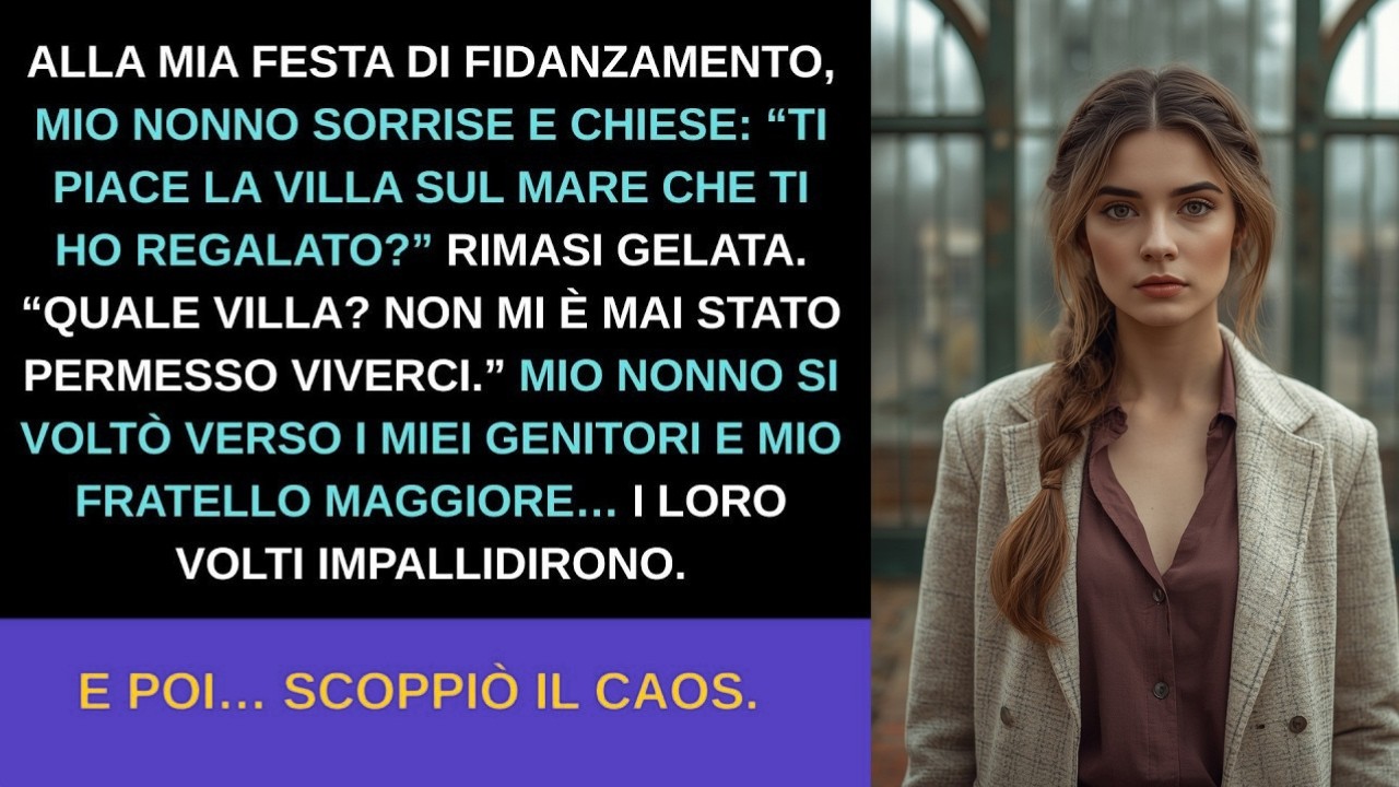 Mio nonno ha alzato il calice al mio fidanzamento e ha detto: "Vi ho regalato la villa sul mare tre mesi fa." Tutti i sorrisi si sono spenti. Io non avevo mai visto quella casa. "Che villa?", ho...