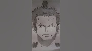 how to draw zoro frome one-piece  step by step easy drawing  tutorial