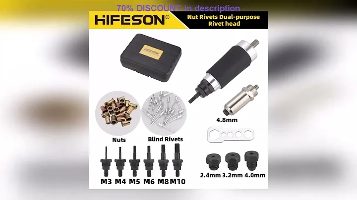A must-have product! HIFESON M3M4M5M6M8M10 Dual-Use Rivet Nuts Gun Blind Rivets Riveter Electric A