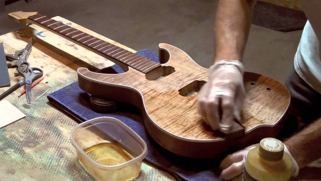 Applying Pure Tung Oil To A Guitar 