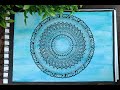 Mystical Mandalas on Blue Paper: A Step-by-Step Guide🔵✨|| How To Draw Easy Circle Mandala Art✍️