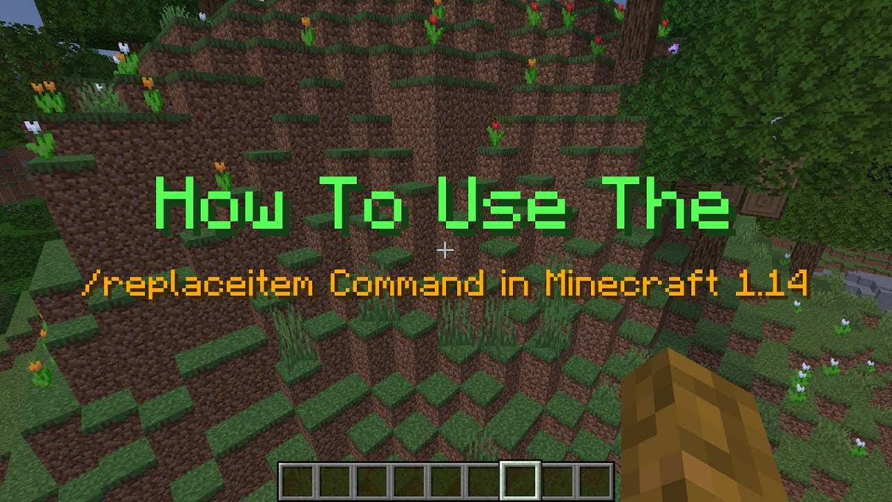 How to use the /replaceitem command in Minecraft 1.14 Java Edition