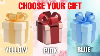 Choose your gift 🎁🤩💖 ||3 gift box challenge, Yellow, Pink, blue#wouldyourather #giftboxchallange