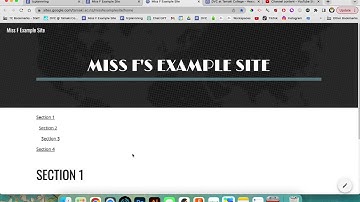 Google Sites - Table of Contents