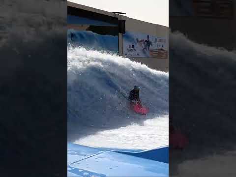 Dubai flow rider barrel at Yas Waterworld Waterpark Surf Machine Contest