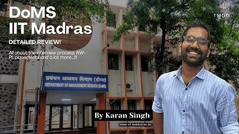 Everything you need to know before filling the DoMS IIT Madras application form!