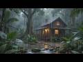 10 Hours of Thunderstorm Rain at Night | Relaxing Rain and Thunder Ambience