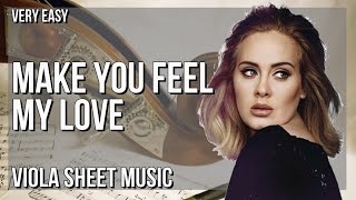 SUPER EASY Viola Sheet Music: How to play Make You Feel My Love  by Adele