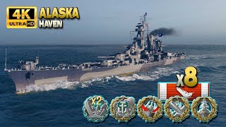 крейсер Аляска: Отличная игра на карте Haven - World of Warships