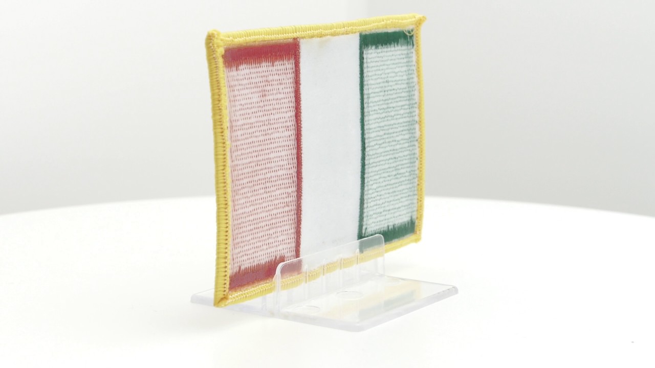 Aufnäher zum Aufbügeln, Herz-Italien-Flagge, 45 x 40 mm