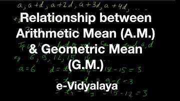 Relationship Between Arithmetic Mean (AM) & Geometric Mean (GM) | e-Vidyalaya