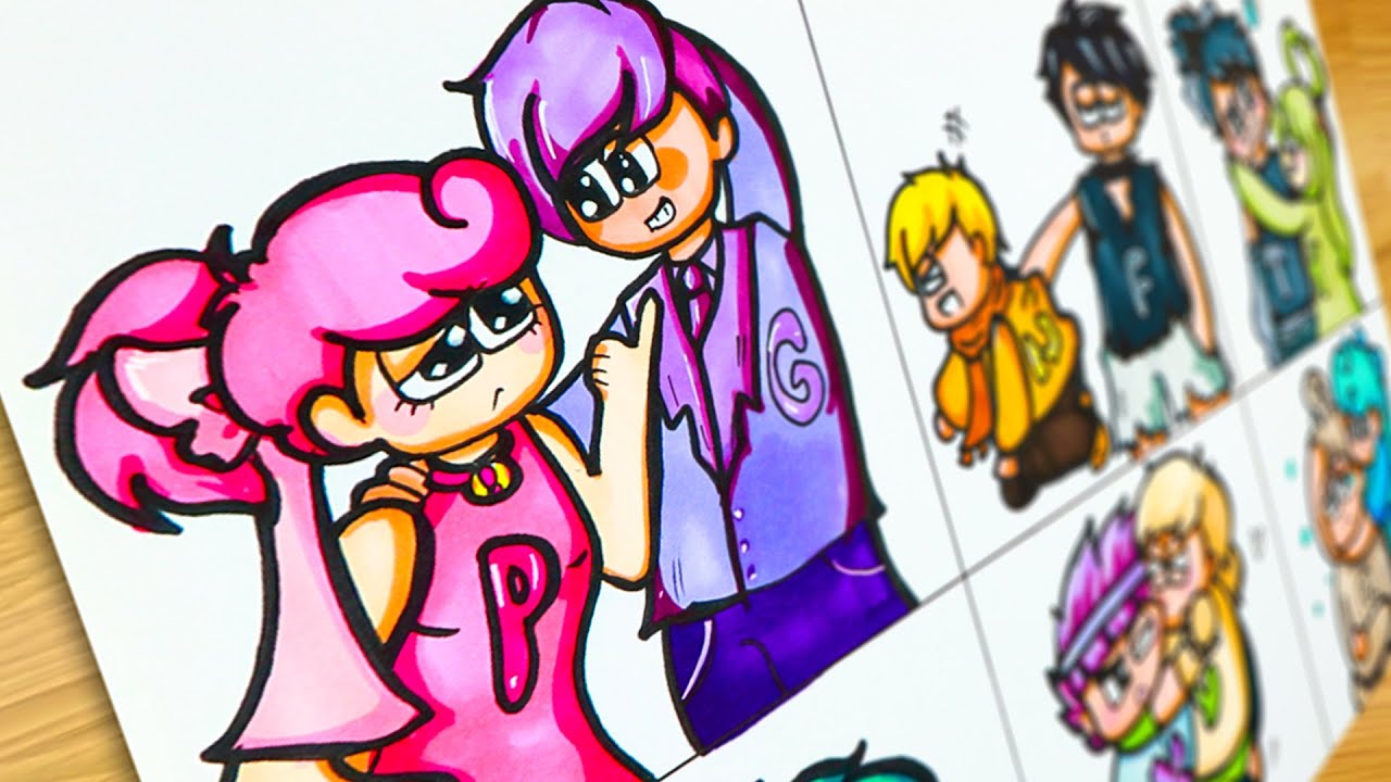 How To Draw Alphabet Lore But Humanized Q vs I Couple #drawing