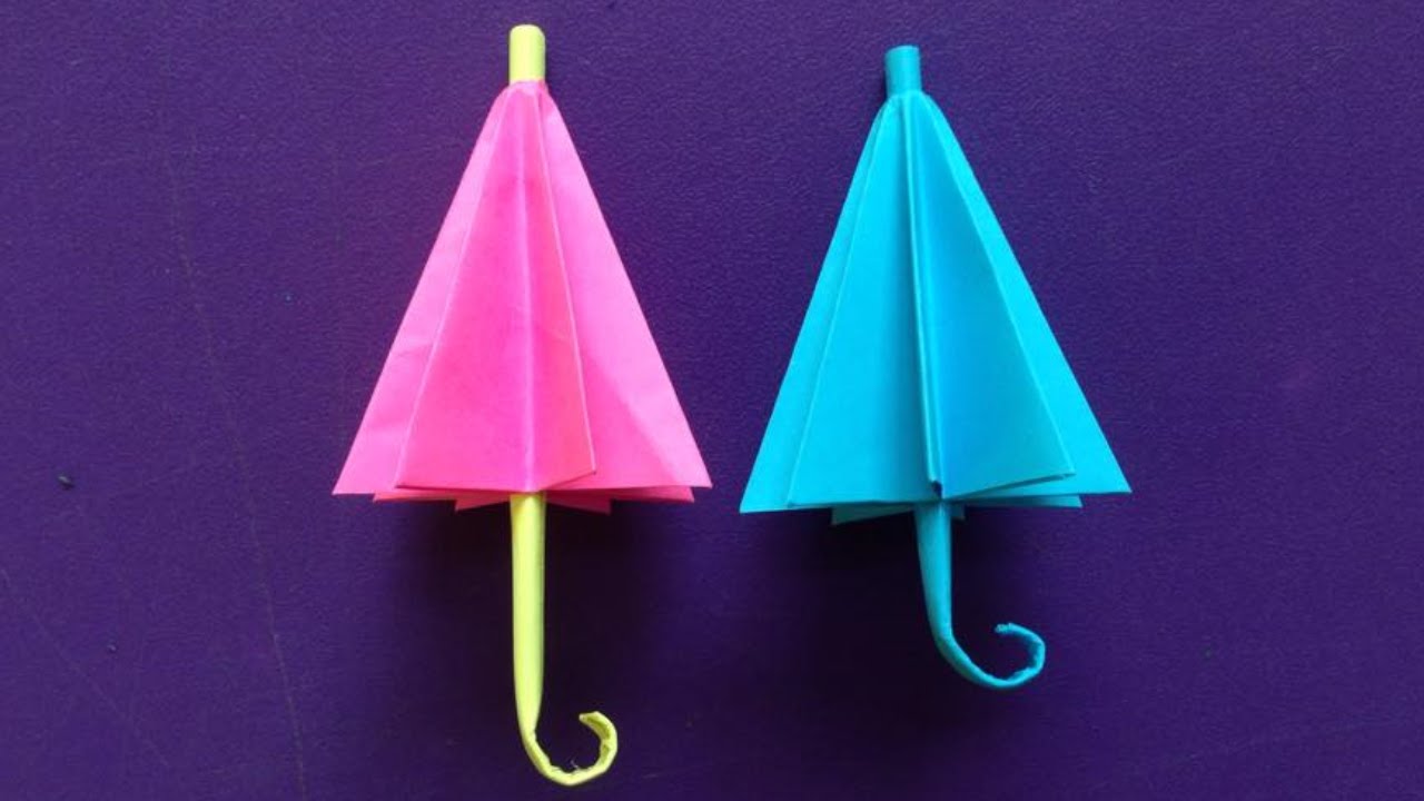 How to make a paper umbrella Easy origami umbrellas for beginners making DIYPaper Crafts