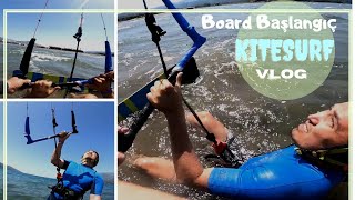 Öğrencimle Kitesurf Dersi | Uçurtma Sörfü Board'a İlk çıkış Uçurtma Kontrolü | Akyaka Gökova Körfezi