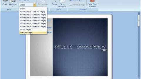 PowerPoint 2007 Tutorial Using Print Preview 2007 Only Microsoft Training Lesson 8.3