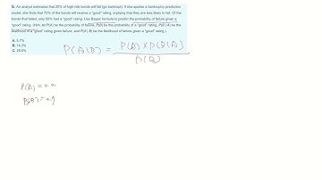 Bayes’s formula - CFA Level1 practice question