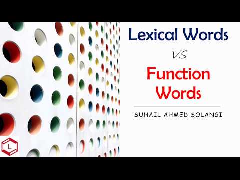 Lexical Words vs Function Words