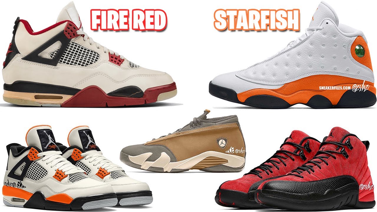 AIR JORDAN 4 FIRE RED, JORDAN 4 + 13 STARFISH, JORDAN 12 REVERSE FLU ...