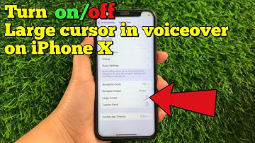 How to turn on or off large cursor in voiceover on iPhone X