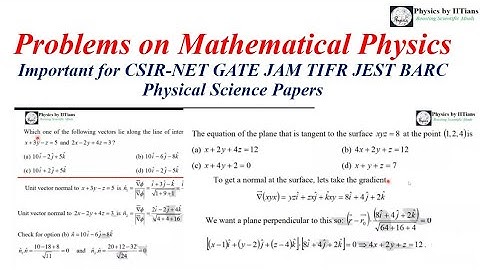 Solution Tricks for Standard Physics Problems part-4 for CSIR NET GATE by IITian Laxman Goswami