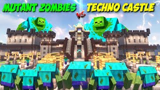 Techno Gamerz Castle Vs Mutant Zombies | Can I Save Techno Gamerz Castle | Minecraft Hindi