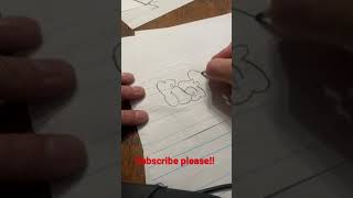 How to draw Ralph in graffiti bubble letters #shorts #short