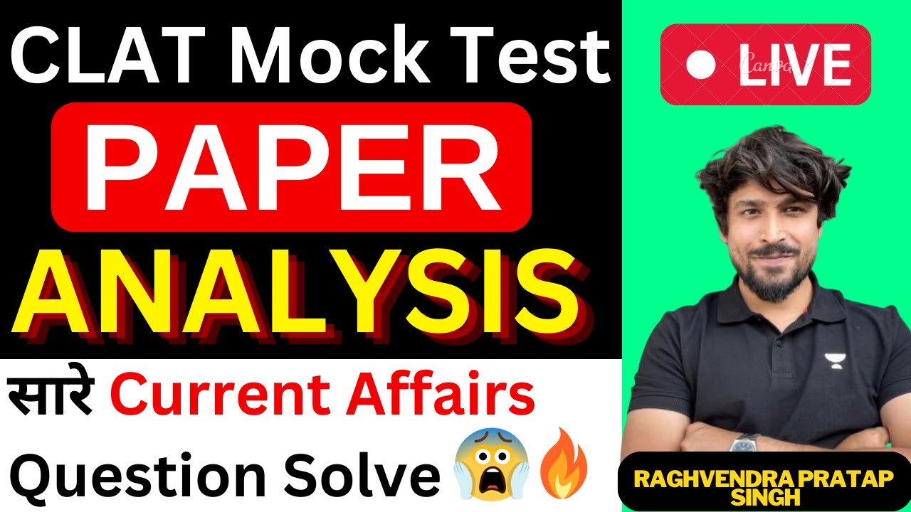 🔥CLAT Mock Test Analysis | GK and Current Affairs 🤩| CLAT 2024 ...