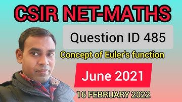 June 2021 || Q. ID. 485 || February 2022 || Solution with concept