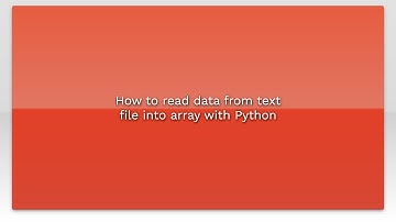 How to read data from text file into array with Python