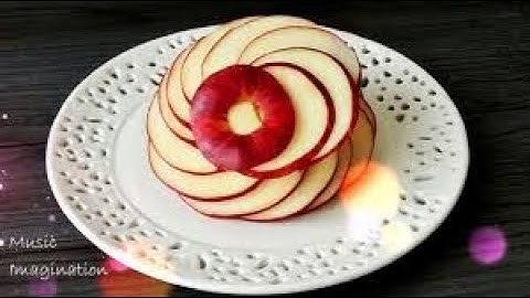 How to Make Apple Swan Garnish - Fruit Carving Video For Beginners