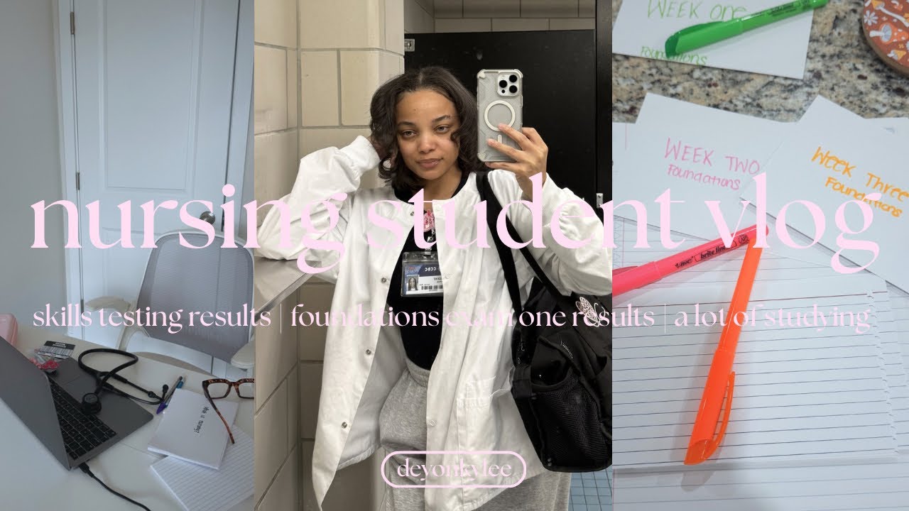 NURSING STUDENT VLOG: skills testing results | foundations exam one results | a lot of studying 