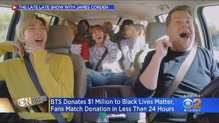 James Corden Thanks BTS Fans For Over $1M Donation To Black Lives Matter With New Carpool Karaoke Fo