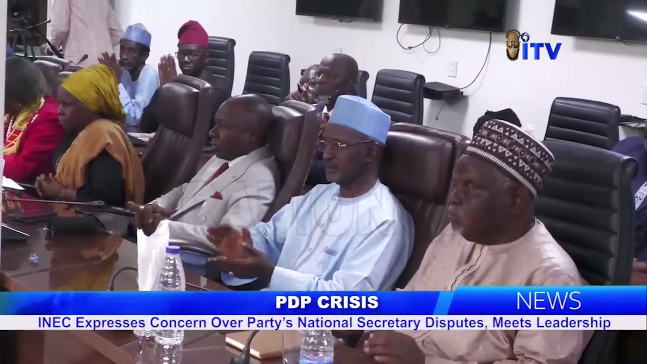 PDP CRISIS: INEC Expresses Concern Over Party's National Secretary Disputes, Meets Leadership