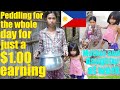 Poor Filipino Mother and Daughter Who Sell Food Snacks for a Living. Poverty in Philippines. USA