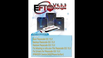 How to bypass iOS 15 passcode devices with a network By EFT Pro Dongle