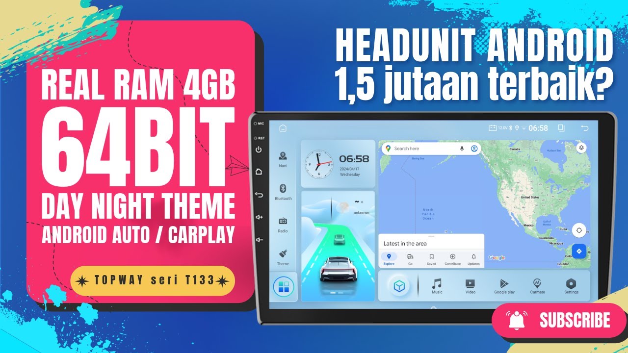 Headunit Android RAM 4GB asli termurah, Topway T133. Punya fitur unggulan yang di merk lain ga ada!!