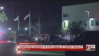 1 employee injured in explosion at FedEx facility