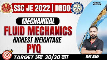SSC JE/DRDO CEPTAM 10 2022 | Mechanical Engg. | Fluid Mechanics | Previous Year Questions