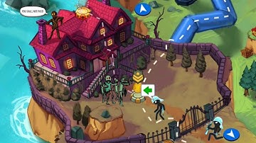 Stickman Zombie Shooter Update Adventure Chapter 4 Haunted Manor level 1-15