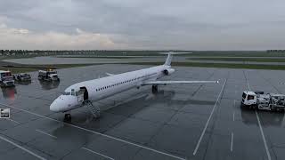 Turbulent Rain Clouds | Manchester - London City | Full Vatsim Flight MD-82