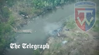 video: A bridge too far for Russian invaders as whole battalion destroyed in failed river crossing mission