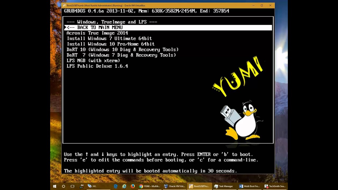 MultiBoot Demo Multi Boot USB Thumb Drive YUMI YouTube